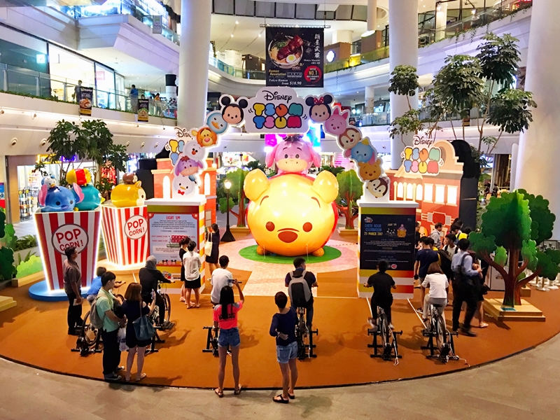 Singapore book of records on Earth Hour with Disney Tsum Tsum at Star Vista