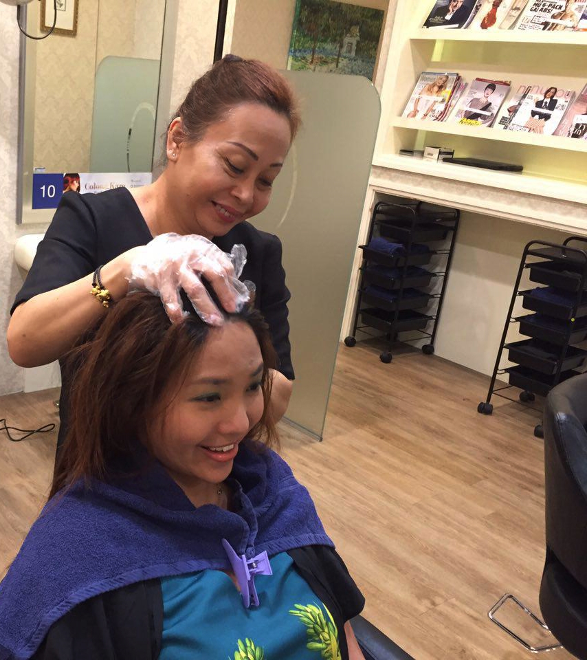Cindy having Customised Hair Treatment at TK Trichokare