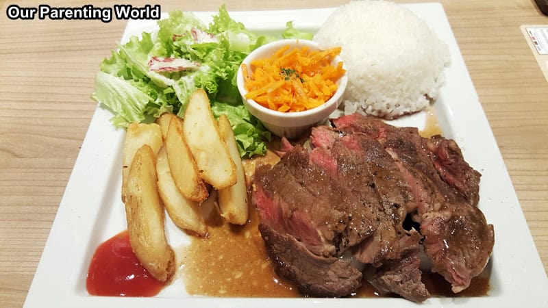 Hoshino Coffee Angus Beef Steak Plate