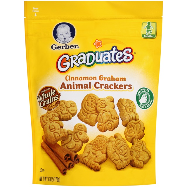 Gerber Graduates Cinnamon Graham Animal Crackers