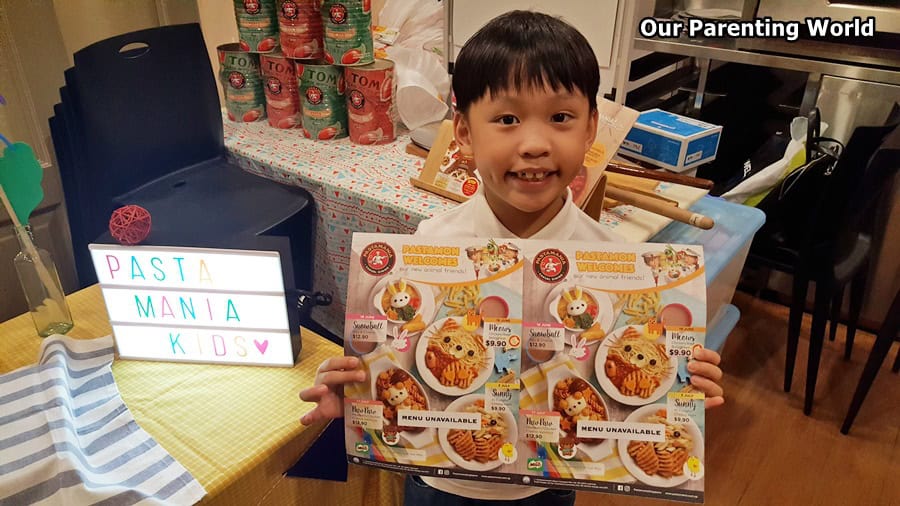 PastaMania Kids Menu 1