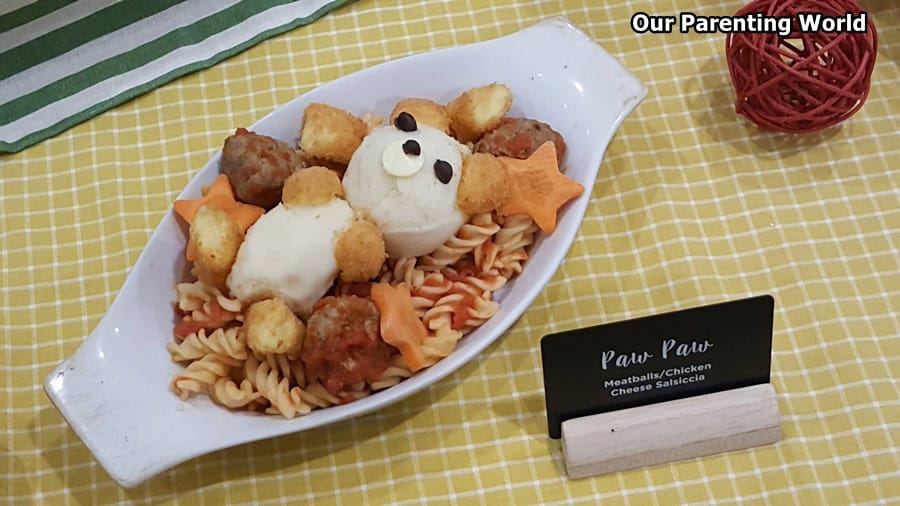 PastaMania Kids Menu Paw Paw