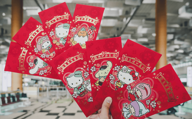 Changi Airport limited edition Sanrio-themed red packet