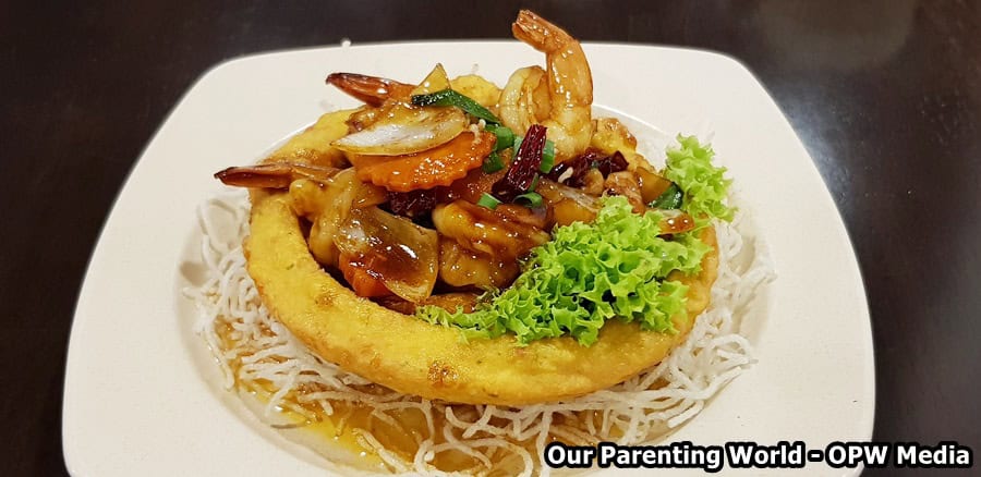 GoldLeaf Restaurant Volcano Beancurd with Prawns